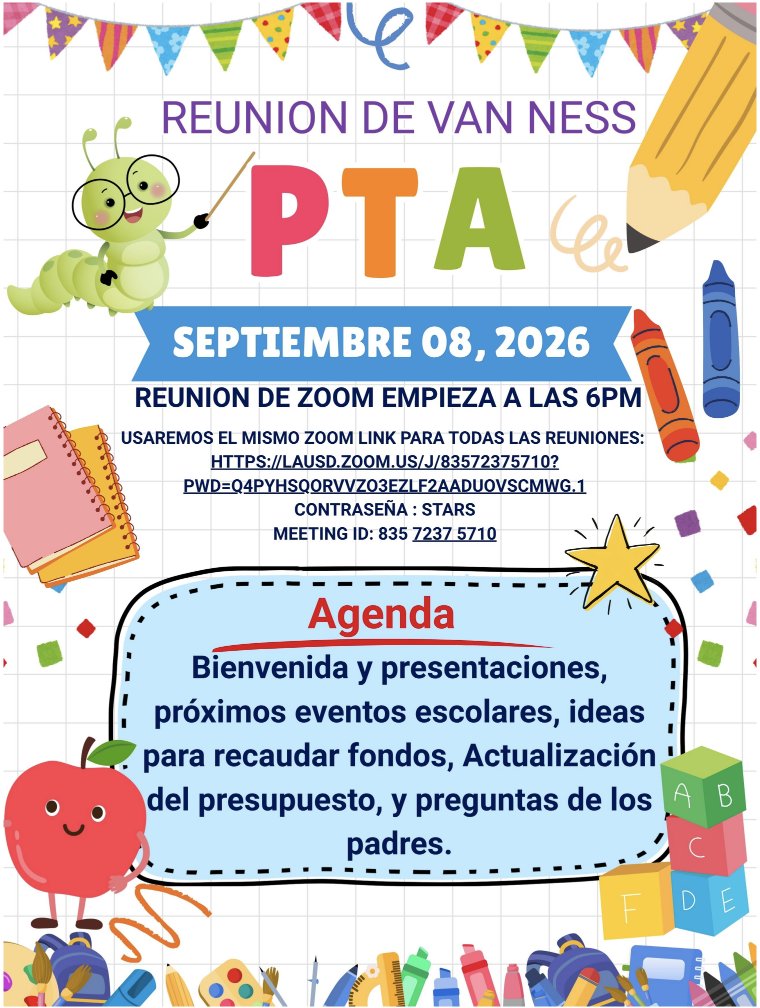 PTA Mtg Sept 26